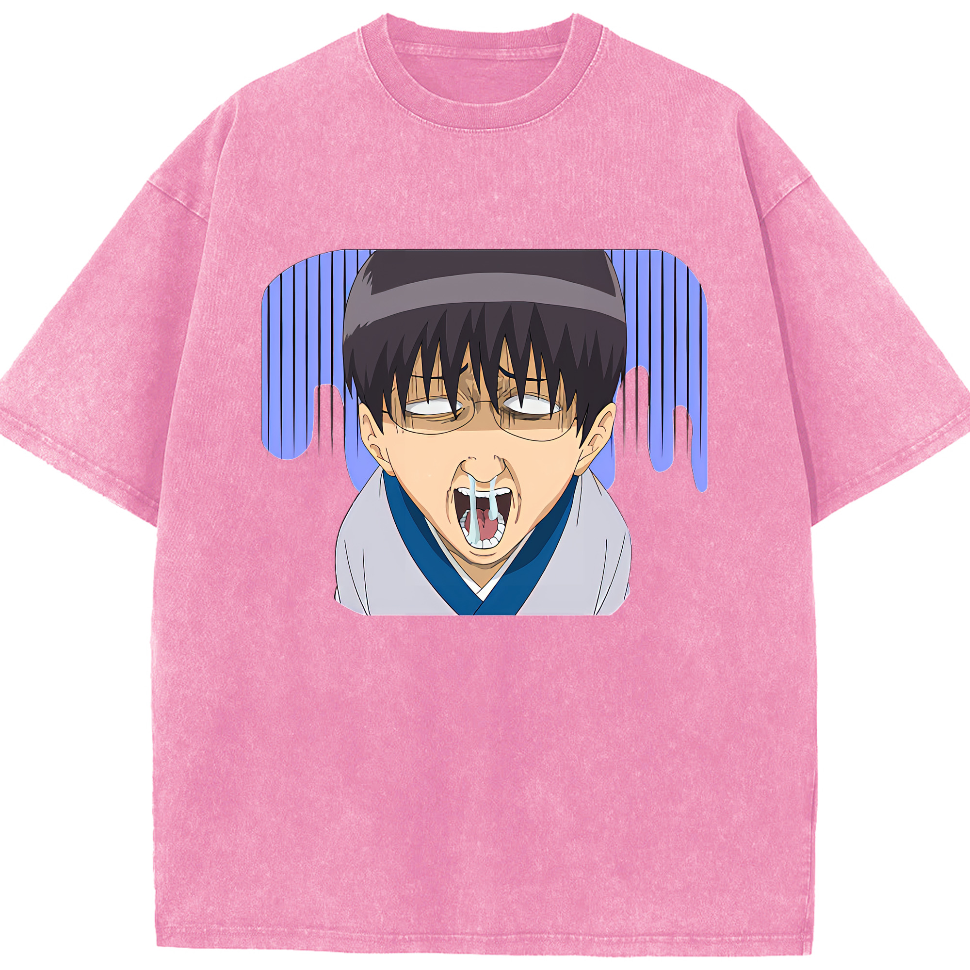 （画像用） ぎんたま 坂田銀時（さかたぎんとき） 神楽 志村新八（しむら しんぱち） GINTAMA Sakata Gintoki Kagura Shimura Shinpachi 綿100% ヴィンテージ風 半袖Tシャツ（フロントプリント）
